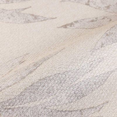 Washed Light Gray Leaf Wallpaper, Textured Faded Tree Leaves Wallcovering, Non-Pasted - Adawall -Houston Wallpaper Store - Walcoverings, Curtains & Wall Panels