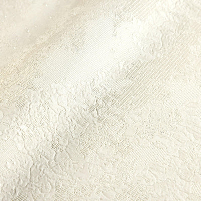 White Deep Embossed Wallpaper, Cream Solid Color Plain Elegant Sparkling Glittering Wallcovering, Easy Clean, Abstract, Plain, Non-Woven - Adawall -Houston Wallpaper Store - Walcoverings, Curtains & Wall Panels