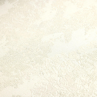 White Deep Embossed Wallpaper, Cream Solid Color Plain Elegant Sparkling Glittering Wallcovering, Easy Clean, Abstract, Plain, Non-Woven - Adawall -Houston Wallpaper Store - Walcoverings, Curtains & Wall Panels