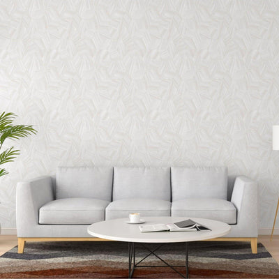 White Large Hexagon Embossed Wallpaer, Elegant Geometric Shapes Honeycomb Wallcovering - Adawall -Houston Wallpaper Store - Walcoverings, Curtains & Wall Panels
