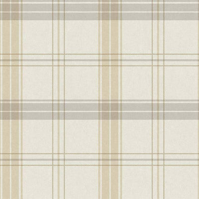 White Large Plaid Textured Wallpaper, Tartan Fabric Pattern Classical Modern Non-Pasted Wallcovering - Adawall -Houston Wallpaper Store - Walcoverings, Curtains & Wall Panels