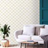 White Luxury Fish Scale Deep Embossed Wallpaper, 3D Textured Lace Patterns, Thick Wallcovering - Adawall -Houston Wallpaper Store - Walcoverings, Curtains & Wall Panels