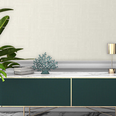 White Modern Abstract Geometric Wallpaper, Stylish 3D Embossed Neutral Colors Wallcovering - Adawall -Houston Wallpaper Store - Walcoverings, Curtains & Wall Panels