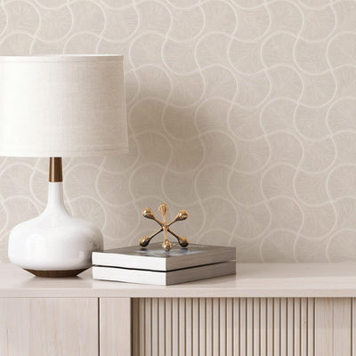 White Round Geometric Shapes Deep Embossed Wallpaper, Shiny Surface Textured Wall Accent Decor - Adawall -Houston Wallpaper Store - Walcoverings, Curtains & Wall Panels