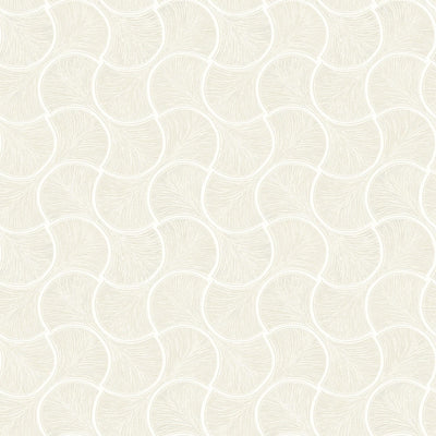 White Round Geometric Shapes Deep Embossed Wallpaper, Shiny Surface Textured Wall Accent Decor - Adawall -Houston Wallpaper Store - Walcoverings, Curtains & Wall Panels