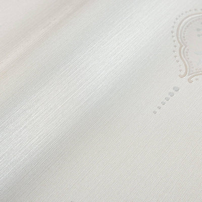 White Stylish Embossed Textured Wallpaper, Modern Ikat Stripeed Wallcovering - Adawall -Houston Wallpaper Store - Walcoverings, Curtains & Wall Panels