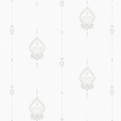 White Stylish Embossed Textured Wallpaper, Modern Ikat Stripeed Wallcovering - Adawall -Houston Wallpaper Store - Walcoverings, Curtains & Wall Panels