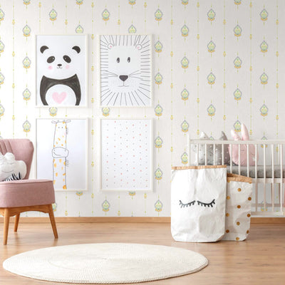 White Stylish Embossed Textured Wallpaper, Modern Vivd Multicolor Ikat Stripeed Wallcovering - Adawall -Houston Wallpaper Store - Walcoverings, Curtains & Wall Panels