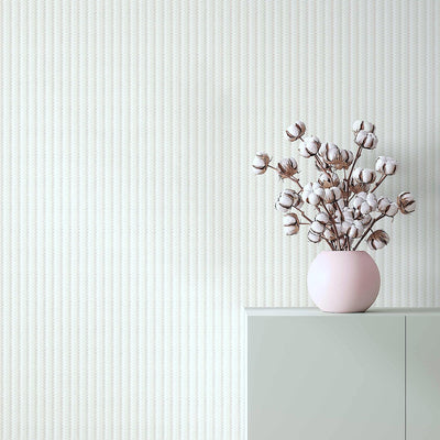 White Timeless Quilted Feel Wallpaper, Deep Embossed Chevron Basket Weave Wallcovering, Jute Design - Adawall -Houston Wallpaper Store - Walcoverings, Curtains & Wall Panels